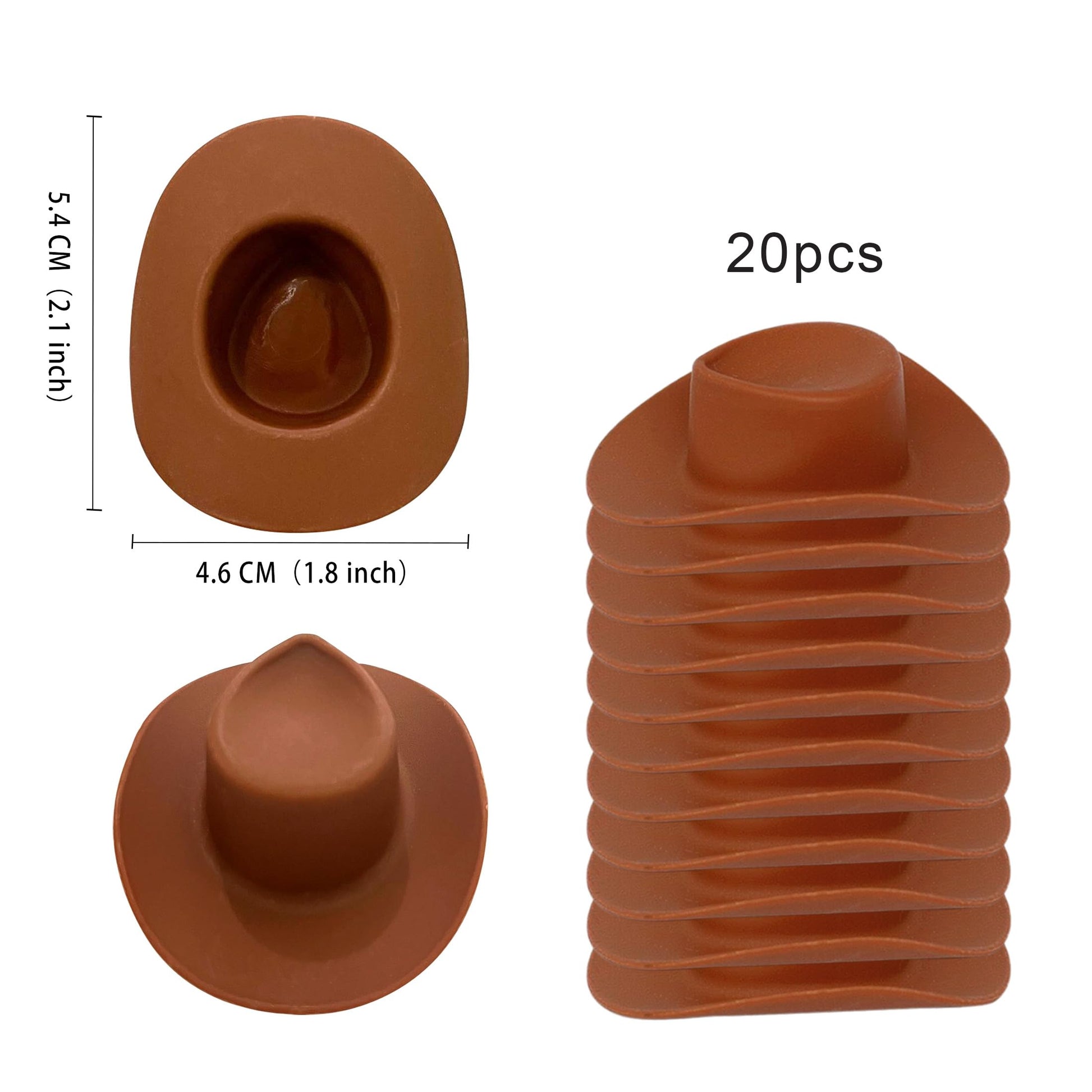Gexolenu 20 Pcs Plastic Mini Cowboy Hat Decoration Western Cowgirl Hat Doll Hats for Dollhouse Party Decoration Boy Girl Birthday Cake Decor