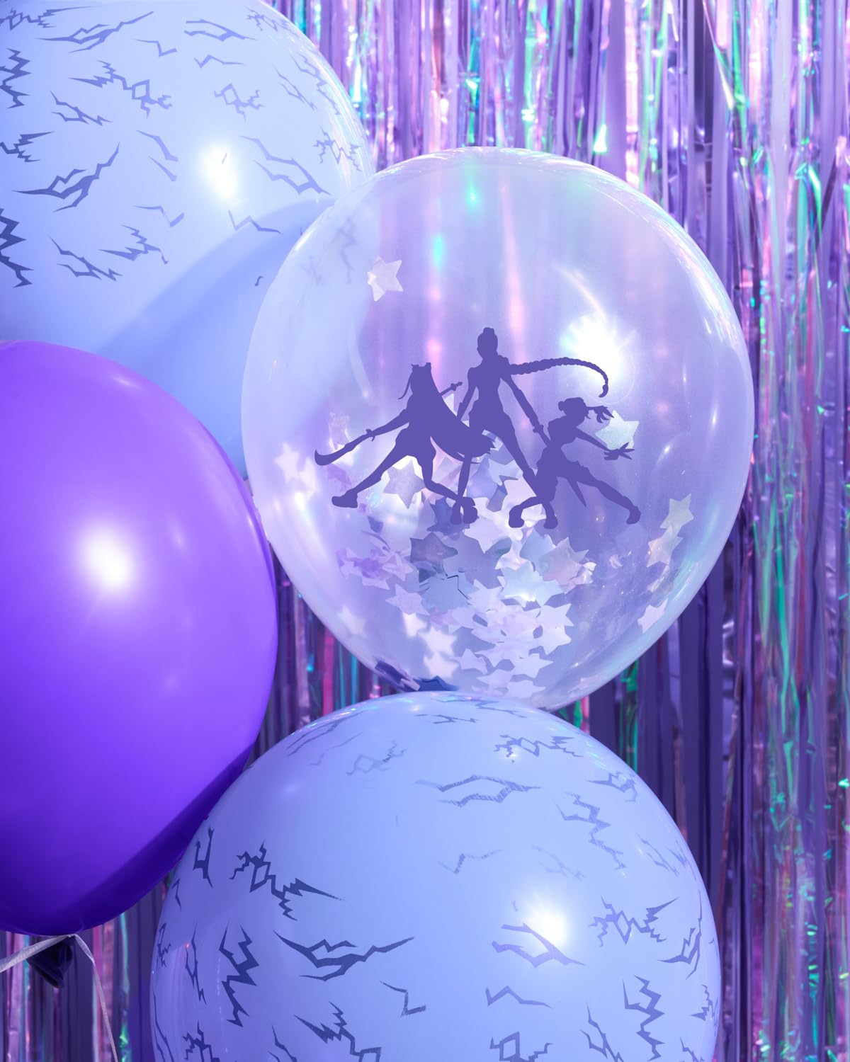 xo, Fetti Kpop Party Balloons - 24 Latex Balloons | Kpop Concert, Girl Group Party, Purple, Iridescent, Confetti, Birthday, Glam
