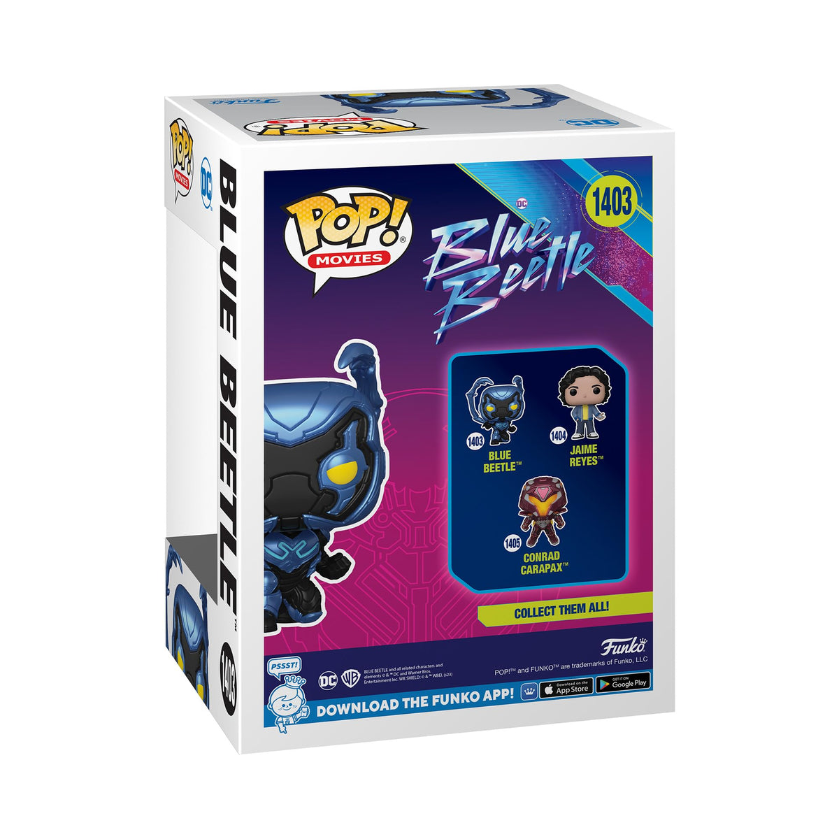 Funko POP! Movies: DC - Blue Beetle - Blue Beetle - 1/6 Odds for Rare Chase Variant - Collectable Vinyl Figure - Gift Idea - Official Merchandise