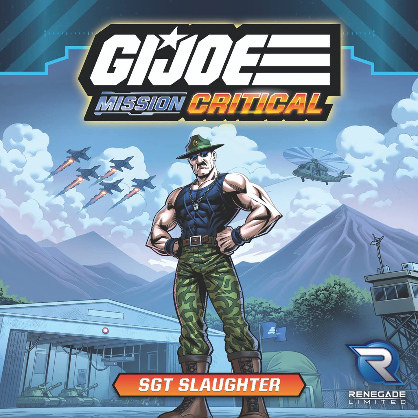 Renegade Game Studios G.I. Joe Mission Critical: SGT Slaughter Expansion Pack with Triple T Vehicle & Combat Cards for RPG Gaming