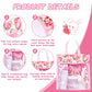 Rakki Dolli Feeding Set Nursery Bag Set for Dolls, Plate Together with Spoon, Fork, Milk Bottle, Juice Cup, Towel &Bib
