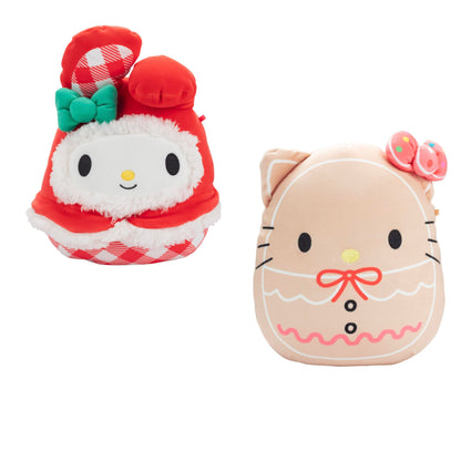 Squishmallows 8-Inch Hello Kitty My Melody Christmas Jazwares Plush