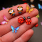 Miniature Micro Resin Ladybug Butterfly Bee Set, Dollhouse Miniature Flatback Cabochon Bugs, for Spring Fairy Garden, Terrarium, Scrapbook, Nail Art