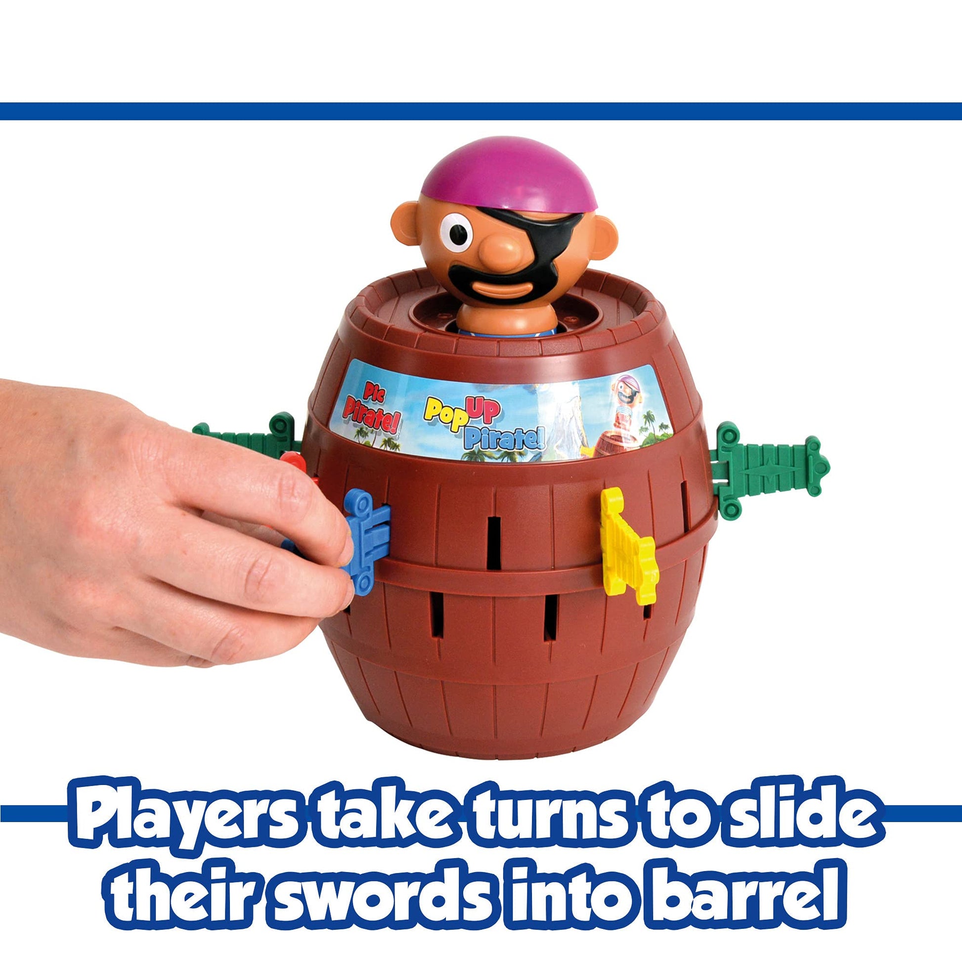 TOMY Pop Up Pirate Board Game - Family and Preschool Kids Games for Family Game Night - Winter Break Activities- Girls and Boys Games - 2-4 Players