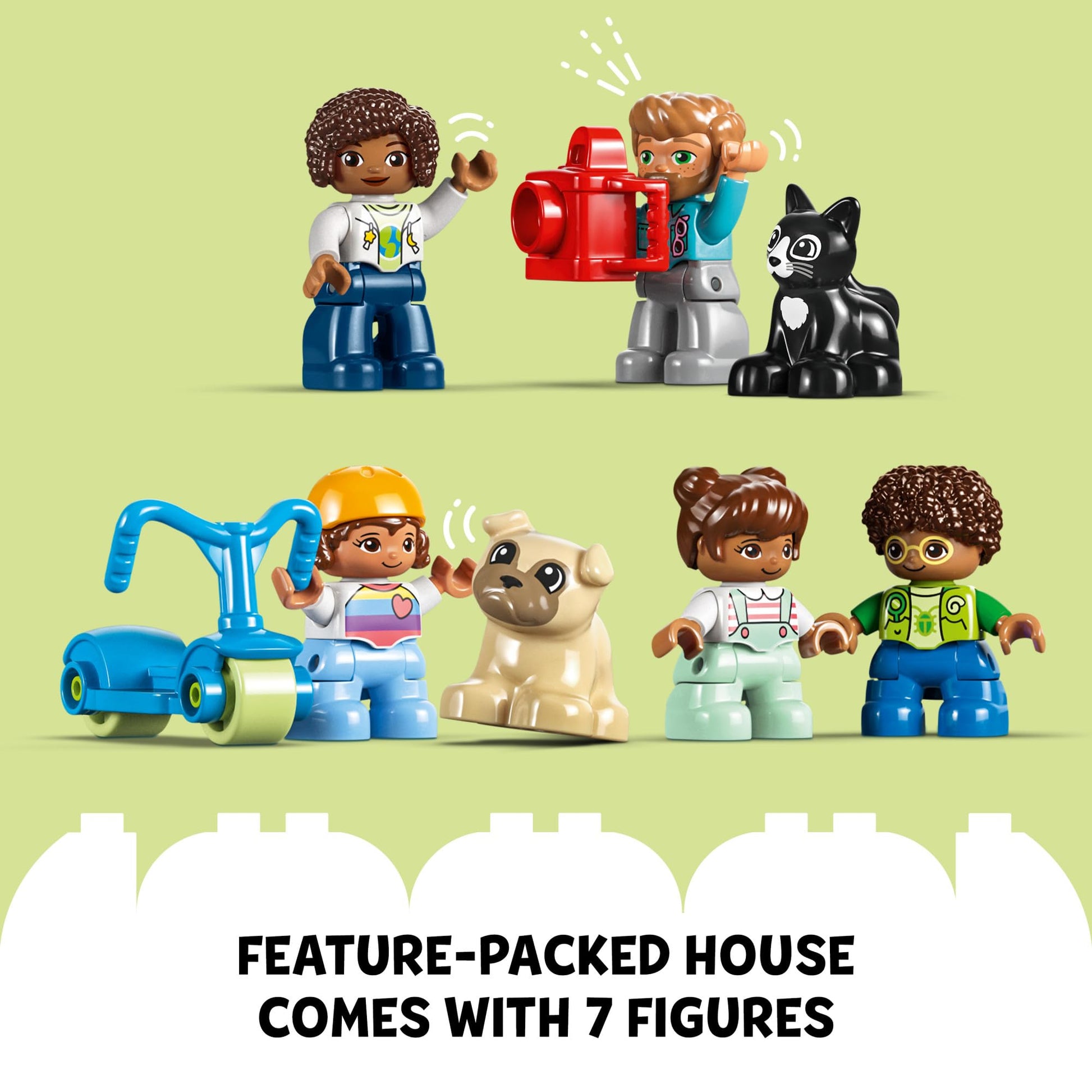 LEGO DUPLO Town 3 in 1 Family House 10994 Educational STEM Building Toy Set for Toddlers Ages 3 and Up, for Kids, Car Toy and 3 Floor House Lets The