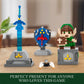 Finger Rock Link Building Set, Game Action Figure Building Kit, 4 in 1 BOTW Holding Master Sword and Hylian Shield Guardian Toys Gifts for Adults