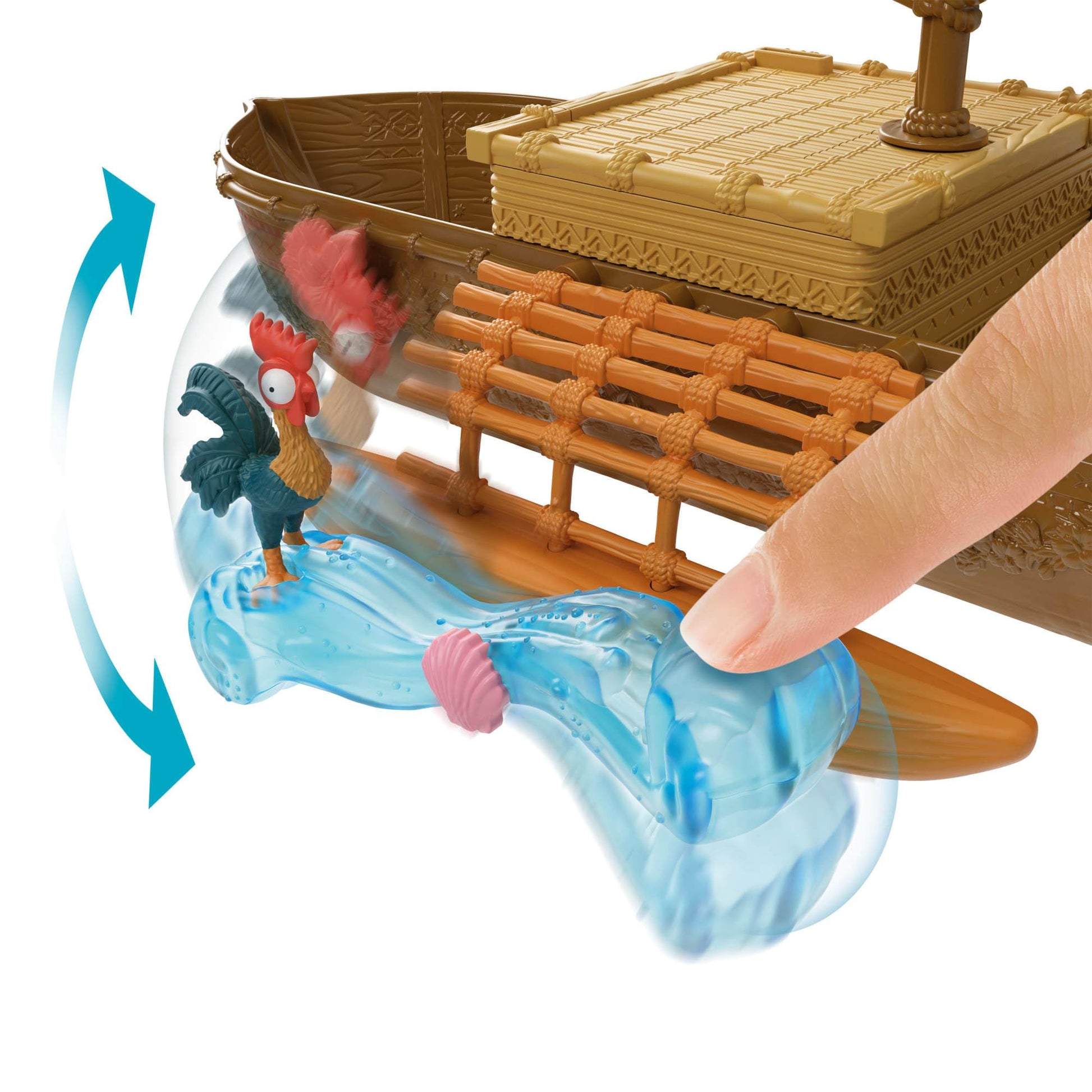 Mattel Disney Moana Ocean Voyager Canoe Floating Boat Playset