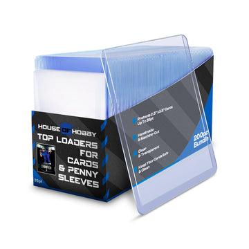200pc Top Loaders for Cards and Penny Sleeves Bundle - Hard Plastic Card Sleeve, Trading Card Protectors, Yugioh & Baseball Card Sleeves - 100 Trading