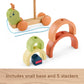 Fisher-Price Wood Toddler Toy Pull-Along Stacking Snail, Tiny Garden 6-Piece Wooden Activity for Motor Skill Development Kids Ages 18+ Months