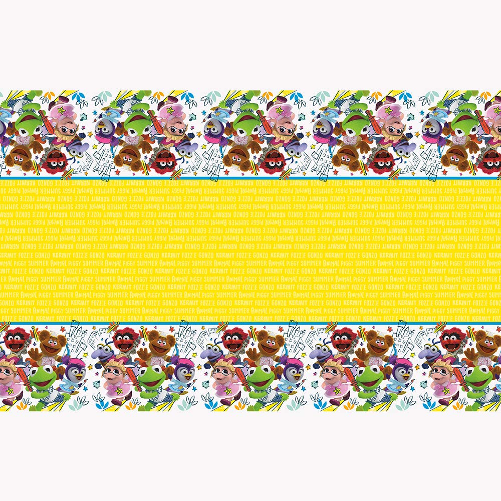 Disney Muppet Babies Plastic Table Cover, 54" x 84" - 1 Count - Multicolored Table Cover, Perfect for Themed Parties & Celebrations