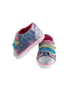 American Fashion World Rainbow Glitter Sneakers for 18-Inch Dolls | Premium Quality & Trendy Design | Dolls Shoes | Shoe Fashion for Dolls for Popular