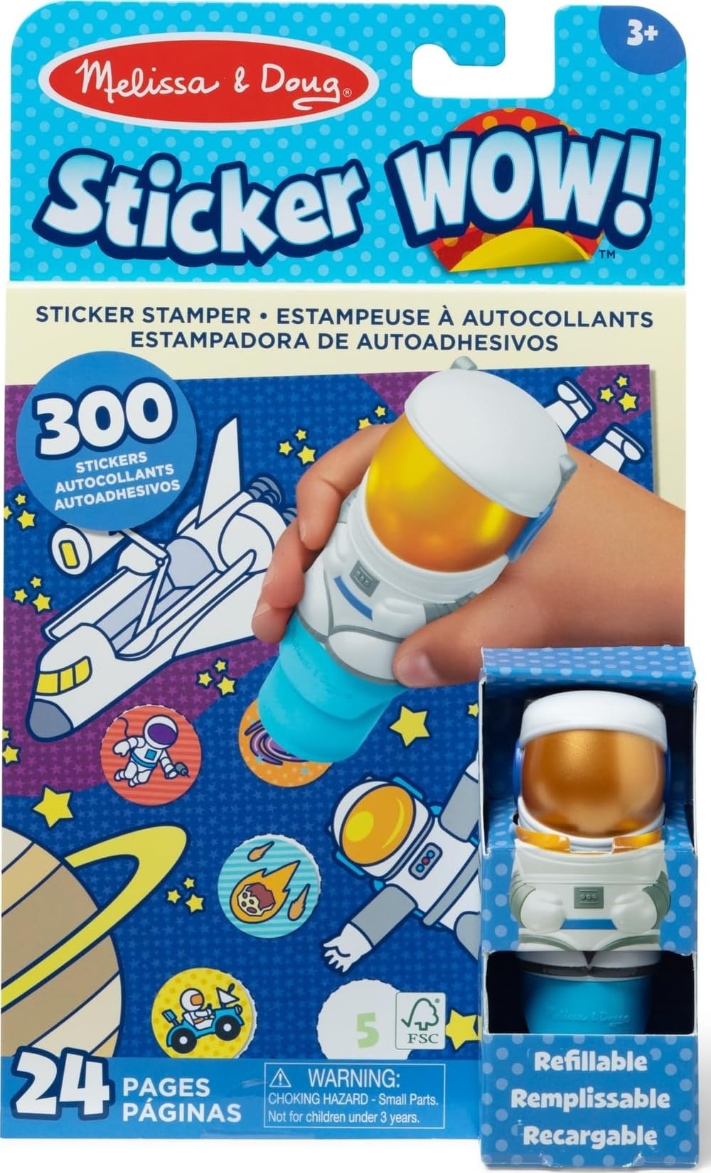 Melissa & Doug Sticker Wow! Astronaut Stamper Toy and Activity Pad
