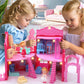 BRAITEN Doll House, with 4 Rooms, 2 Dolls, Toy Furniture Accessories, Pet Play Area?Slide Dollhouse Dlayset, Dollapsible Portable Playhouse