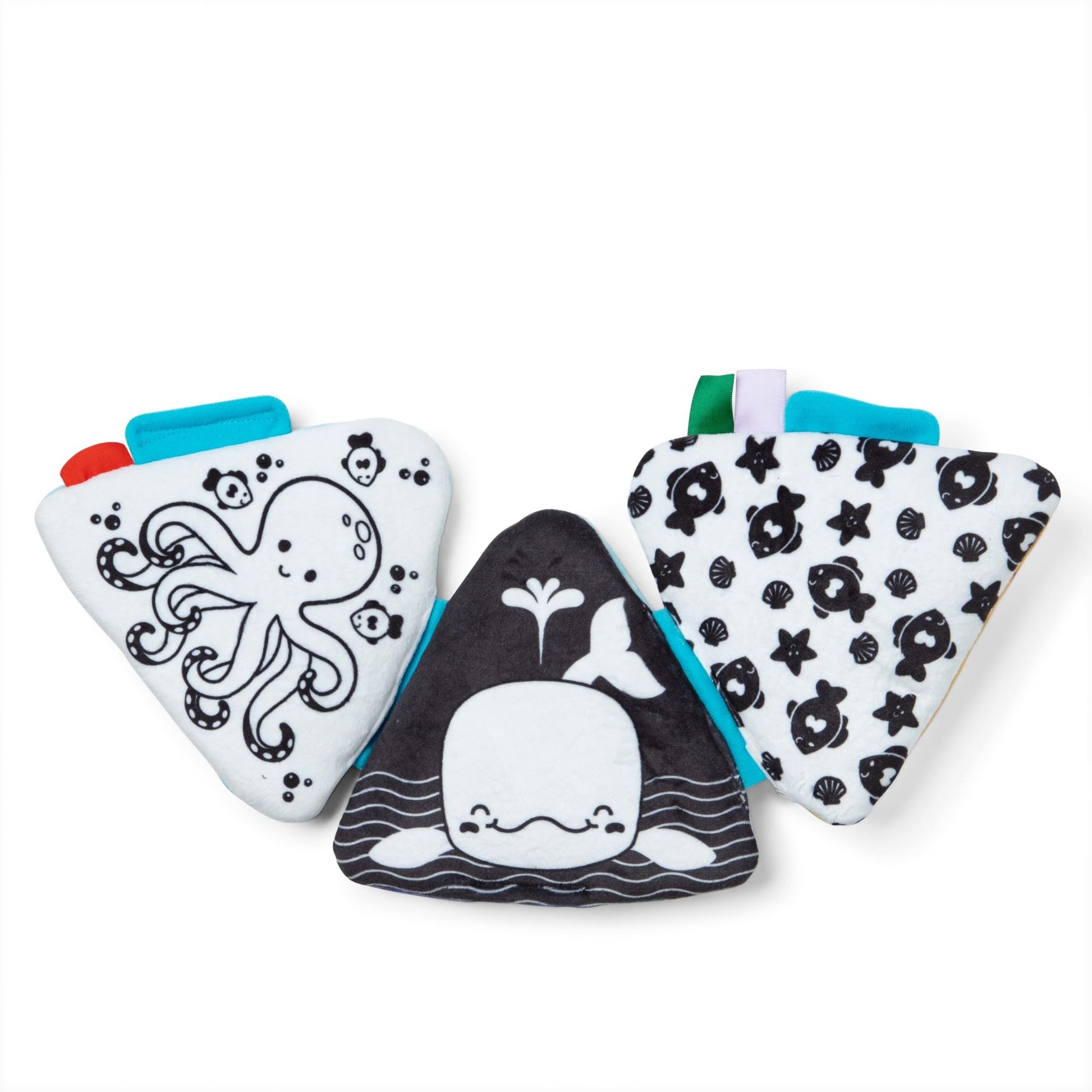 Melissa & Doug Ocean Tummy Time Triangle Infant Baby Toy, Soft Sensory Toy with Textures, Mirror, for Newborns to Ages 6 Months
