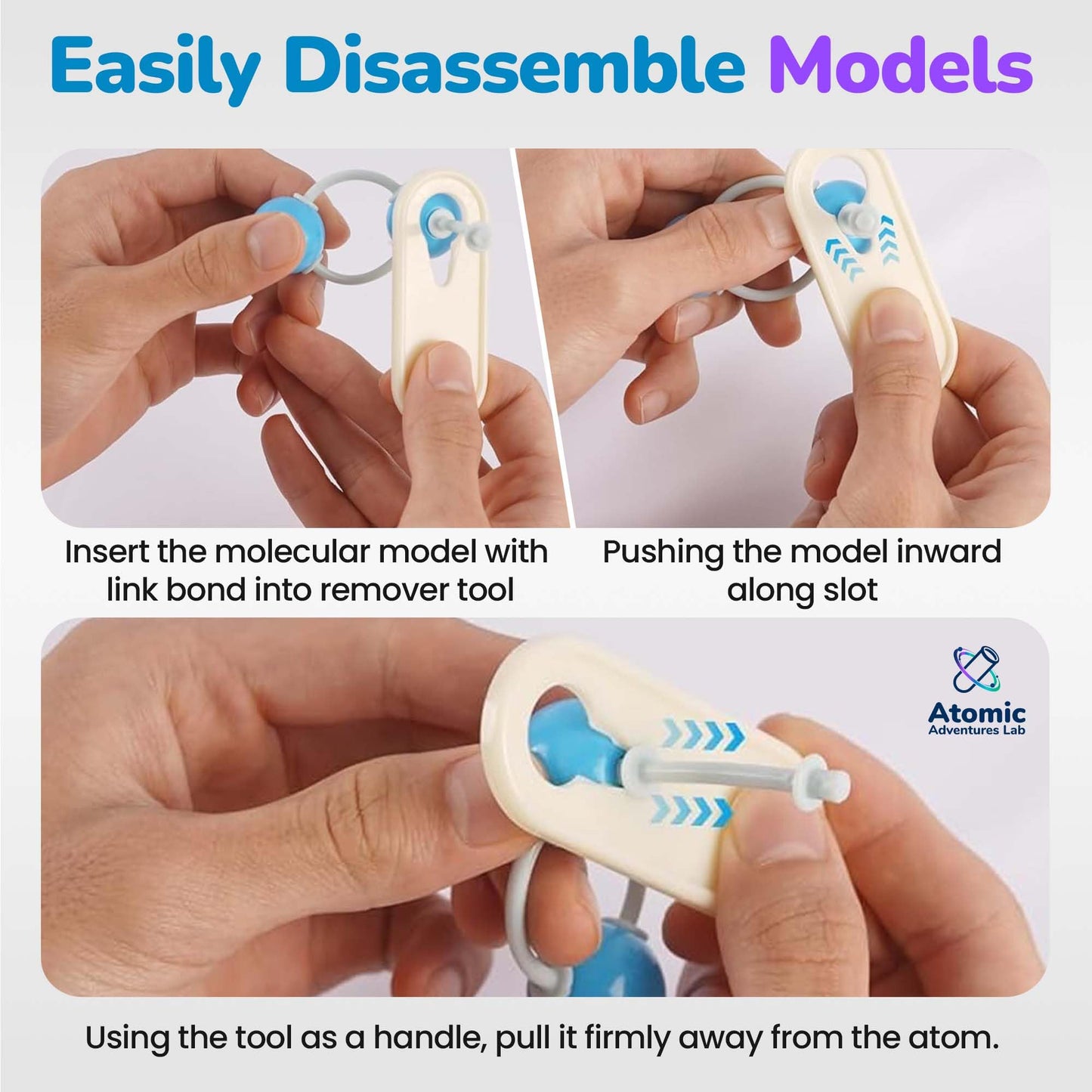 Atomic Adventures Lab Educational Molecule Model Kit for Kids - Organic Chemistry Molecular Model Kit with Guide & STEM Learning Activity Cards