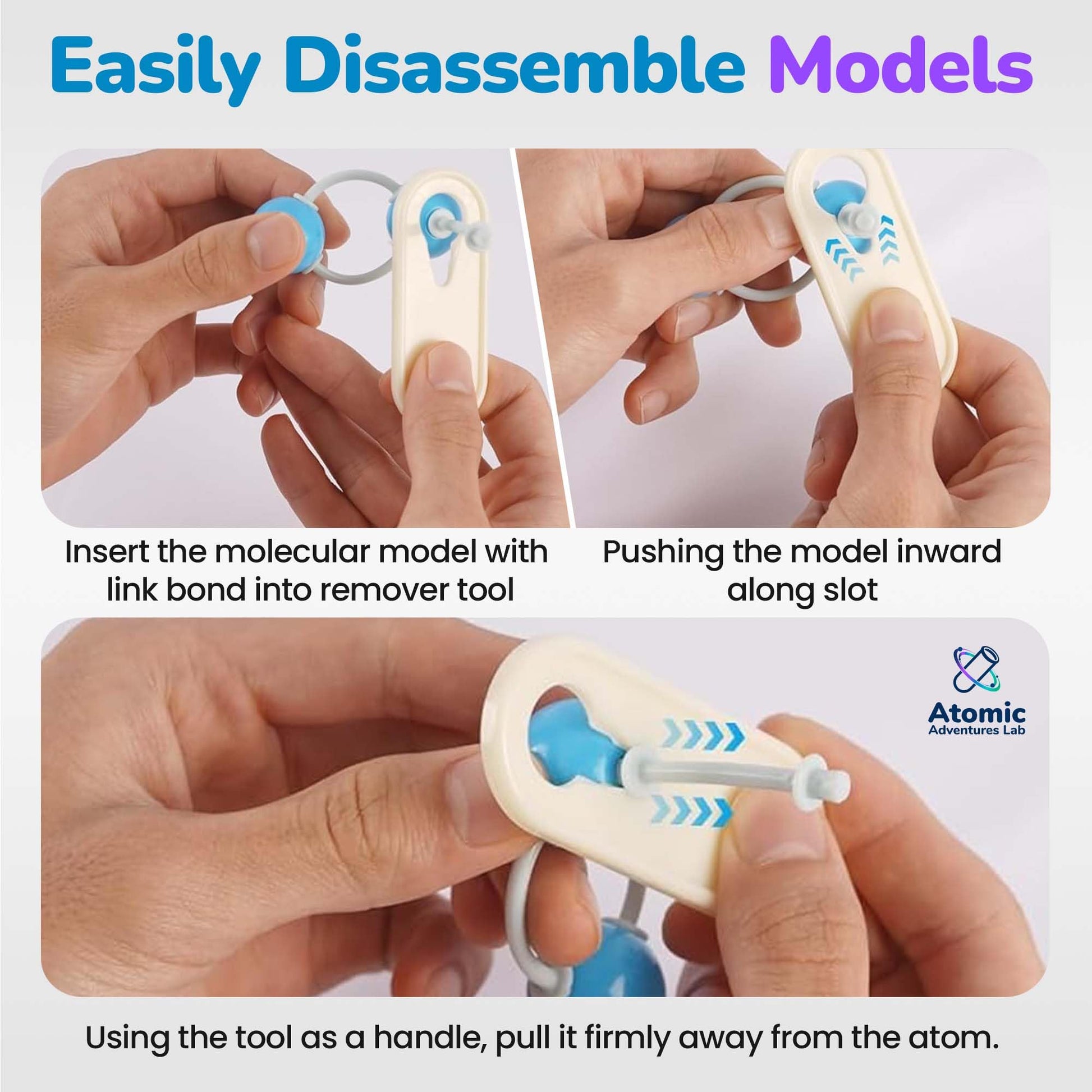 Atomic Adventures Lab Educational Molecule Model Kit for Kids - Organic Chemistry Molecular Model Kit with Guide & STEM Learning Activity Cards
