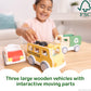 Melissa & Doug Cheery Lane Wooden Vehicle & Figures Pretend Play Set