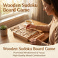 Wooden Sudoku Puzzle Board with Drawer, 200 Puzzles Brain Teaser for Adults, Logic Math Puzzle Desktop Game for Thinking Ability