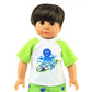 American Fashion World Boy’s Surfing Octopus Rash Guard and Swim Trunks Set for 18-Inch Dolls | Premium Quality & Trendy Design | Dolls Clothes |