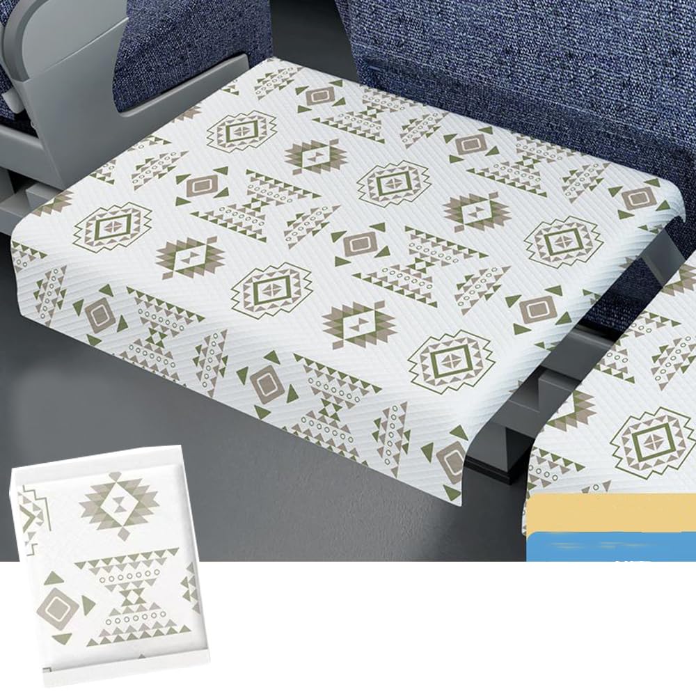 YehVeh 10 Pack Travel Tray Protectors Disposable Airplane Tray Table Cover Stick-on Airplane Tray Covers for Flying Travel Essentials Adjustable TV