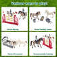 WUEURU Horse Stable Playset,Horse Toys,Horse Toys Set for Girls and Boys with Rider with 2 Horses and 2 Riders for Gift Ideas and Birthday Presents