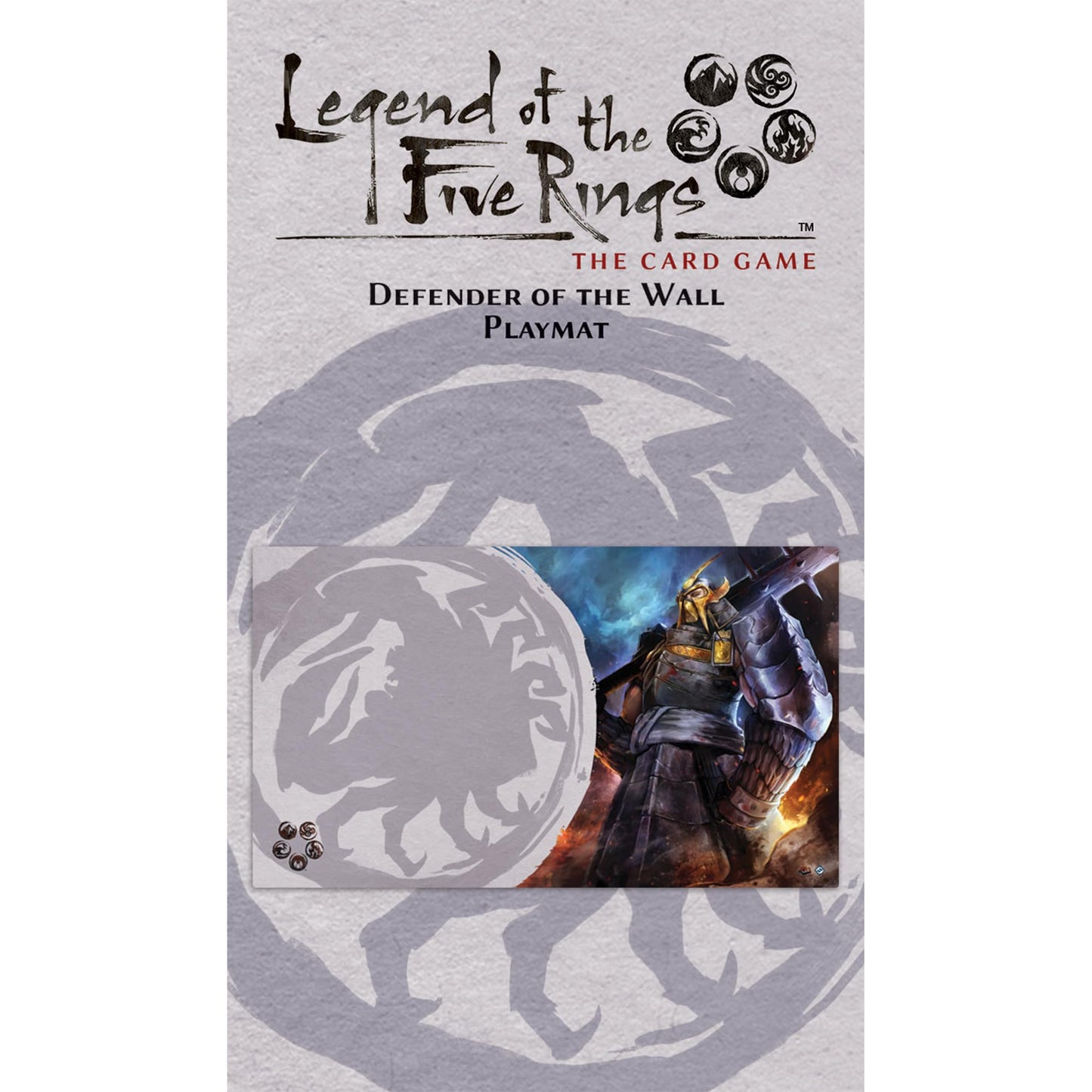 Fantasy Flight Games Legend of The Five Rings: The Card Game Defender of The Wall PLAYMAT | Premium Slip-Resistant 24" x 14" Rubber Mat Card Game