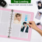40 Pack 320 Pockets 6 Ring A5 Binder Sleeves,2.5x3.5”Photocard Sleeves,Double-Sided 4 Pocket Kpop Photocard Page Protector,Ultra-Clear Trading Card