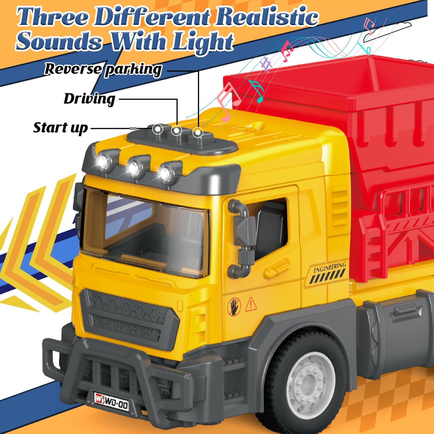 lonfypeng Toddler Construction Trucks, Kids Sand Conveyor Truck with Conveyor Belt & Dumping Function, Push-and-Go Vehicle for Boys Girls Age 3 4 5 6