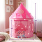 Playz 5pc Princess Castle Play Tent for Kids Glow in Dark Pink Princess Pit