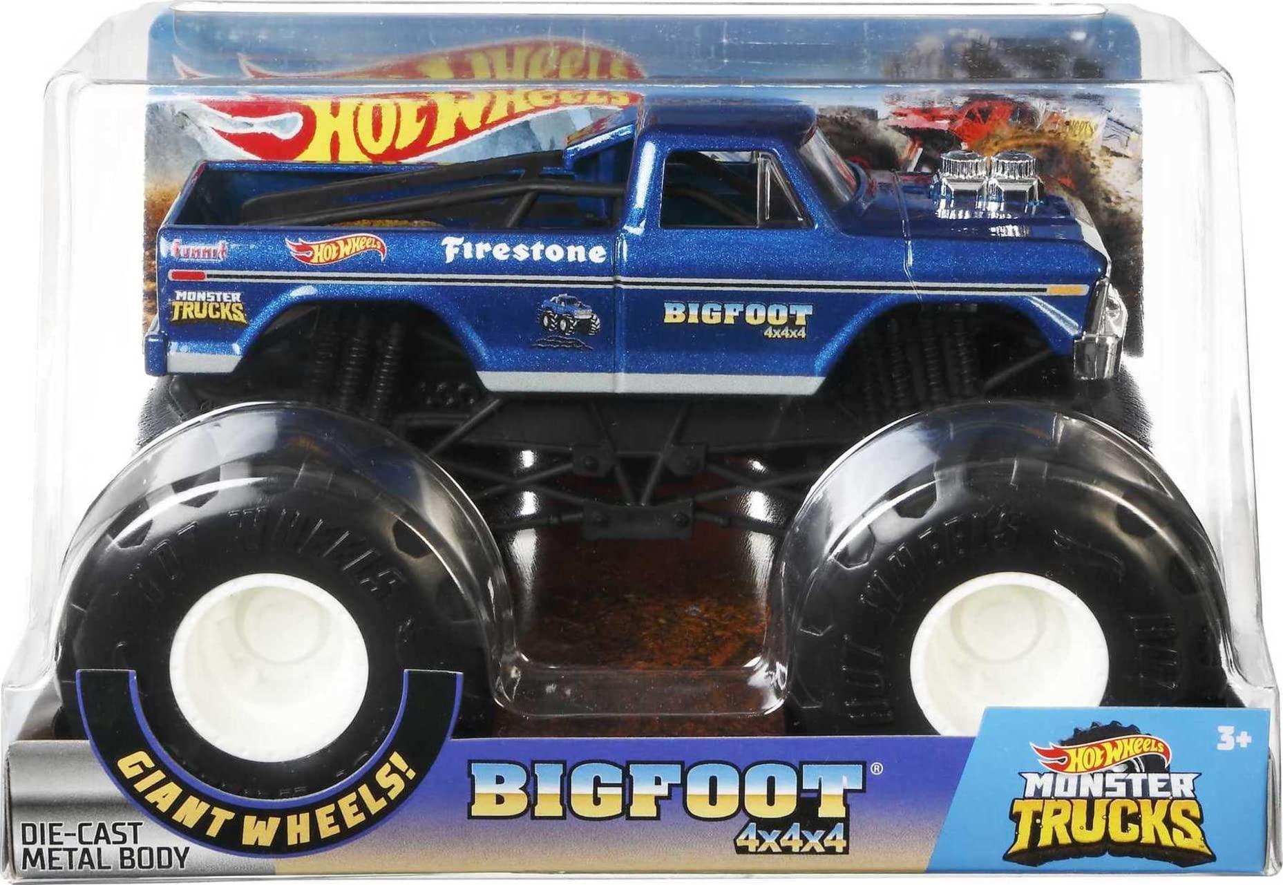 Hot Wheels Monster Trucks 1:24 Scale Assortment for Kids Age 3 4 5 6 7 8 Years Old Great Toy Trucks Large Scales