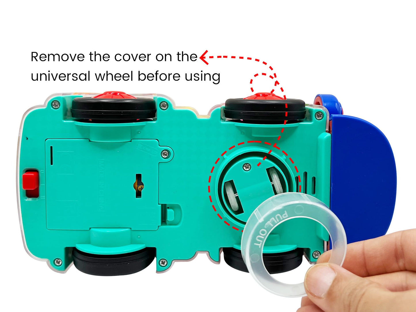 Tooty Toy Transparent Sensory Train Toy -Interactive Light up Toys for Kids- Musical Train Toys with LED Light for Toddlers- Colorful Moving Gears