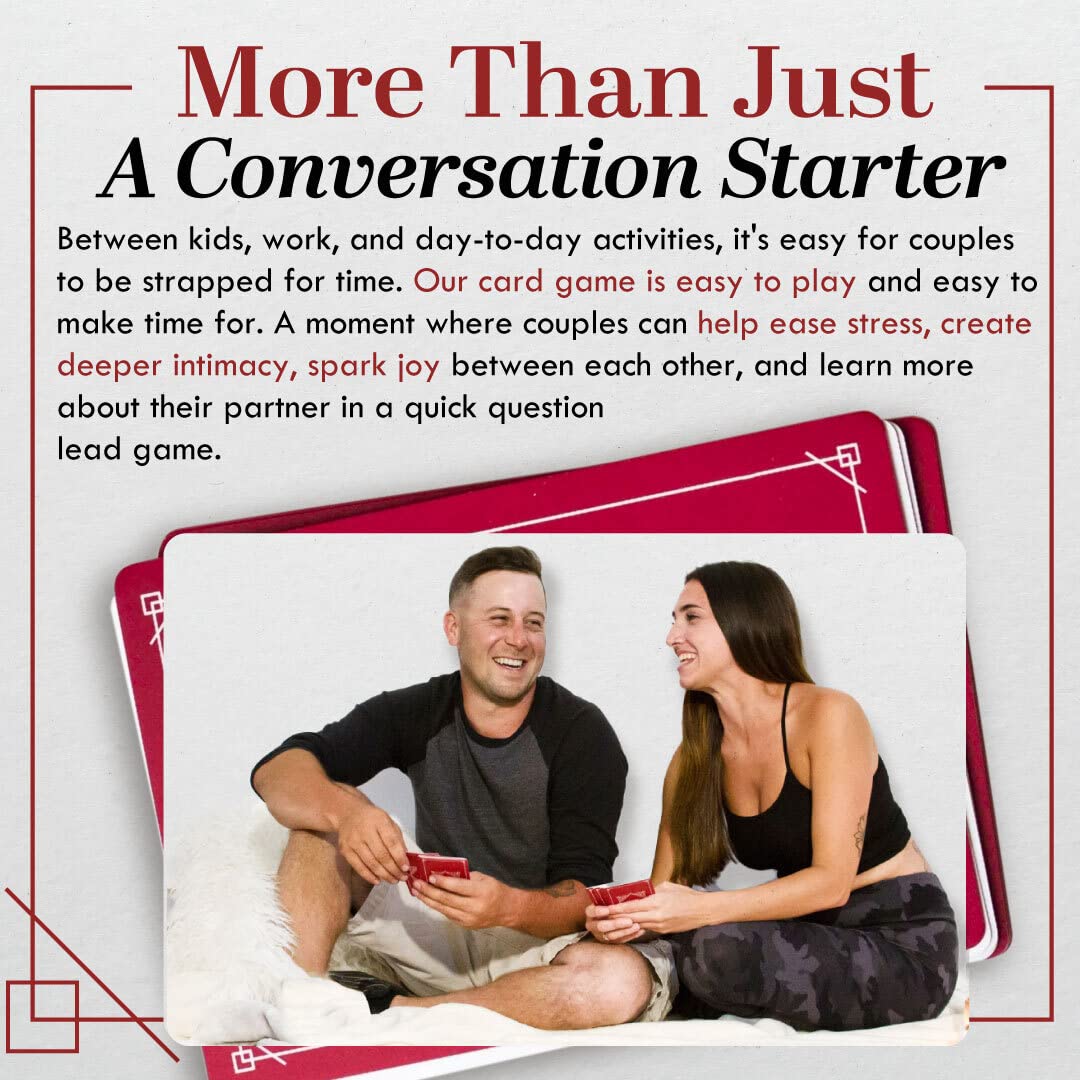 BETTER TOGETHER Couples Games | 100 Conversation Cards for Adults | Deep & Romantic Questions for Date Night | Relationship Card Game for Him & Her |