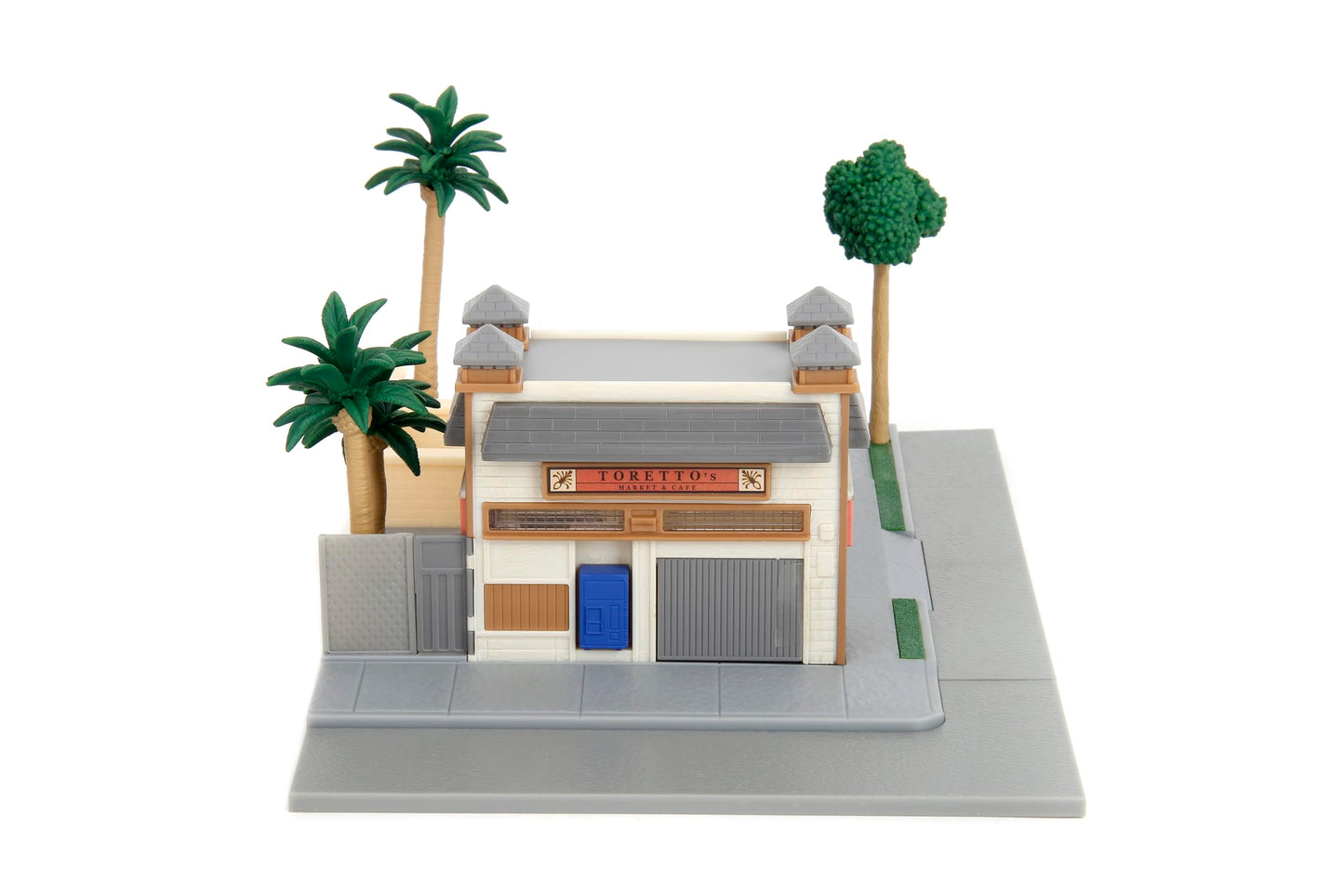 Fast & Furious Toretto's Market & Cafe Nanoscene & 2 1.65" Die-cast Cars, Toys for Kids and Adults