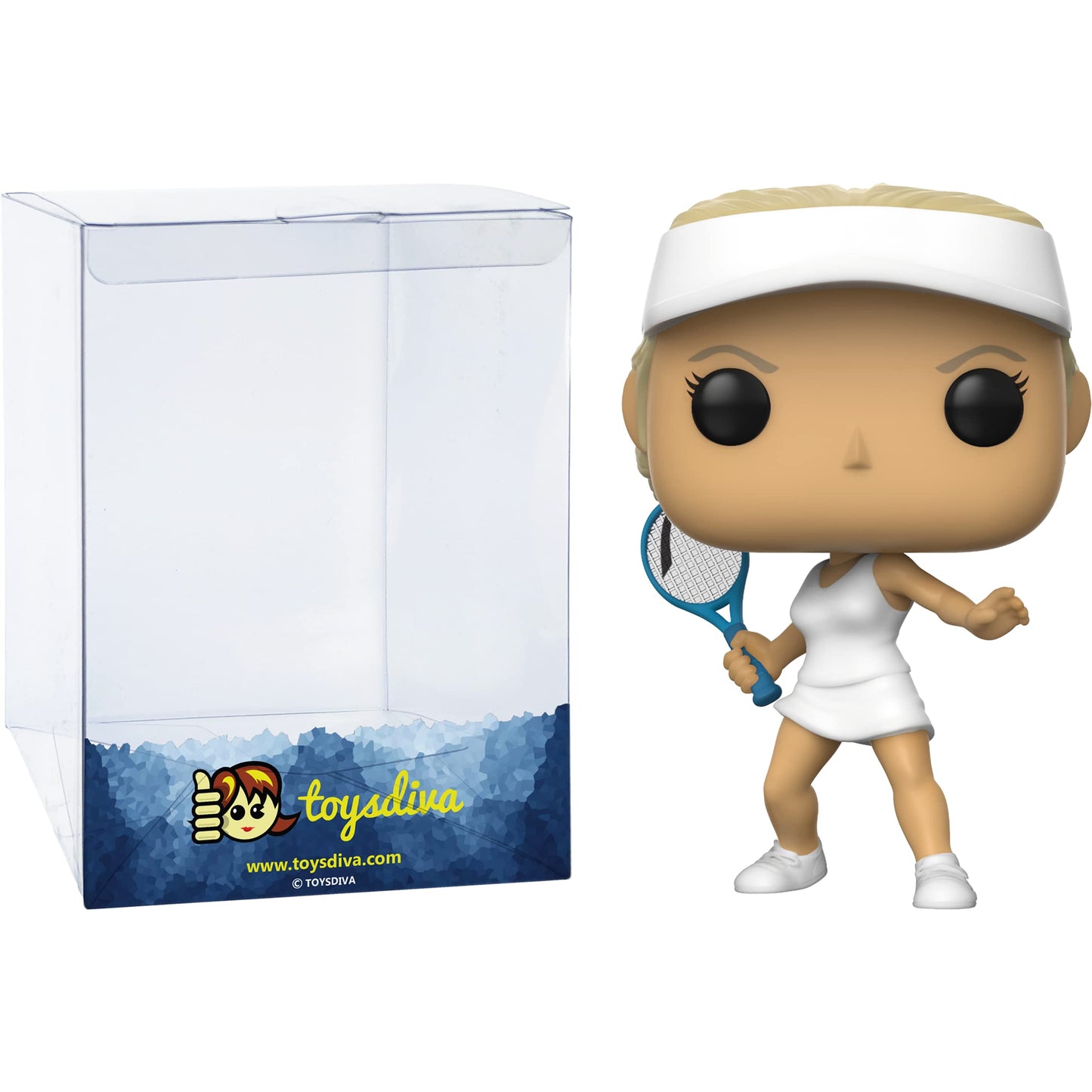 Funko M a r i a Sharapova: P o p ! Tennis Vinyl Figurine Bundle with 1 Compatible 'ToysDiva' Graphic Protector (002-47732 - B)