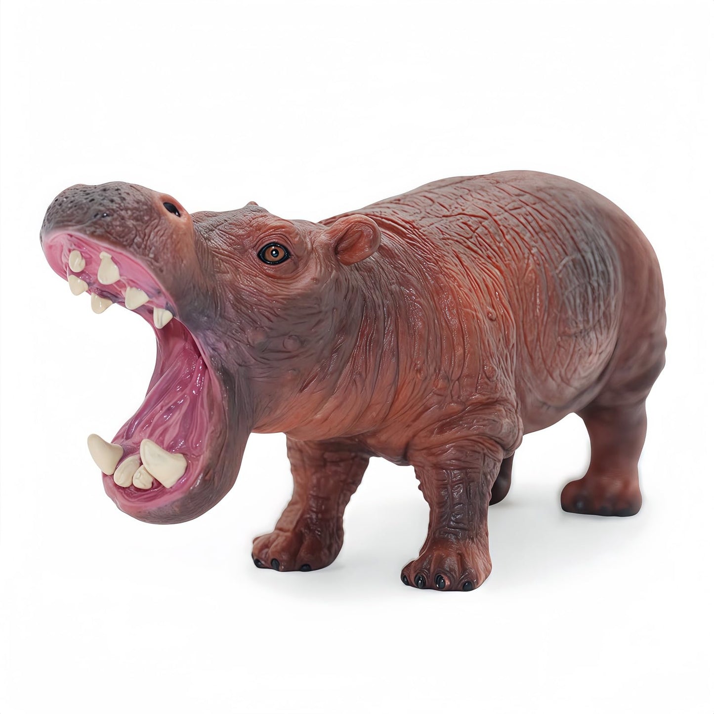 Gemini&Genius Safari Animal Toys, Hippo Figurine Toy, Wildlife World Action Figures, Great Gifts, Collection, Cake Topper, Storytelling Props and Room