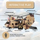 26 PCS Army Men Helicopter Carrier Toys, Military Soldier Action Figures, Combat Truck, Motorcycle, Jumbo Transport Aircraft with Lights & Sound