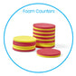 hand2mind Foam Two Color Counters Classroom Kit, Red and Yellow Chips, Double Sided Counters for Kids Math, Quiet Math Manipulatives, Elementary