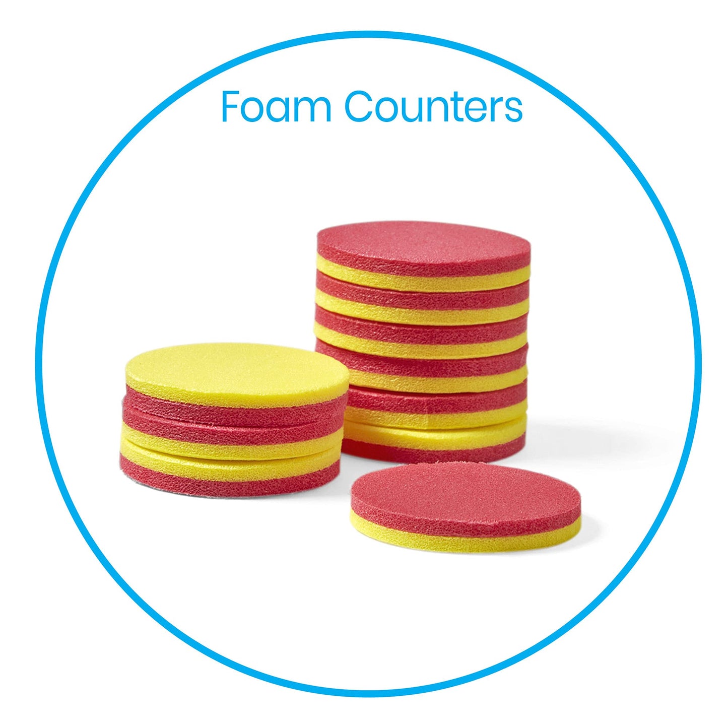 hand2mind Foam Two Color Counters Classroom Kit, Red and Yellow Chips, Double Sided Counters for Kids Math, Quiet Math Manipulatives, Elementary