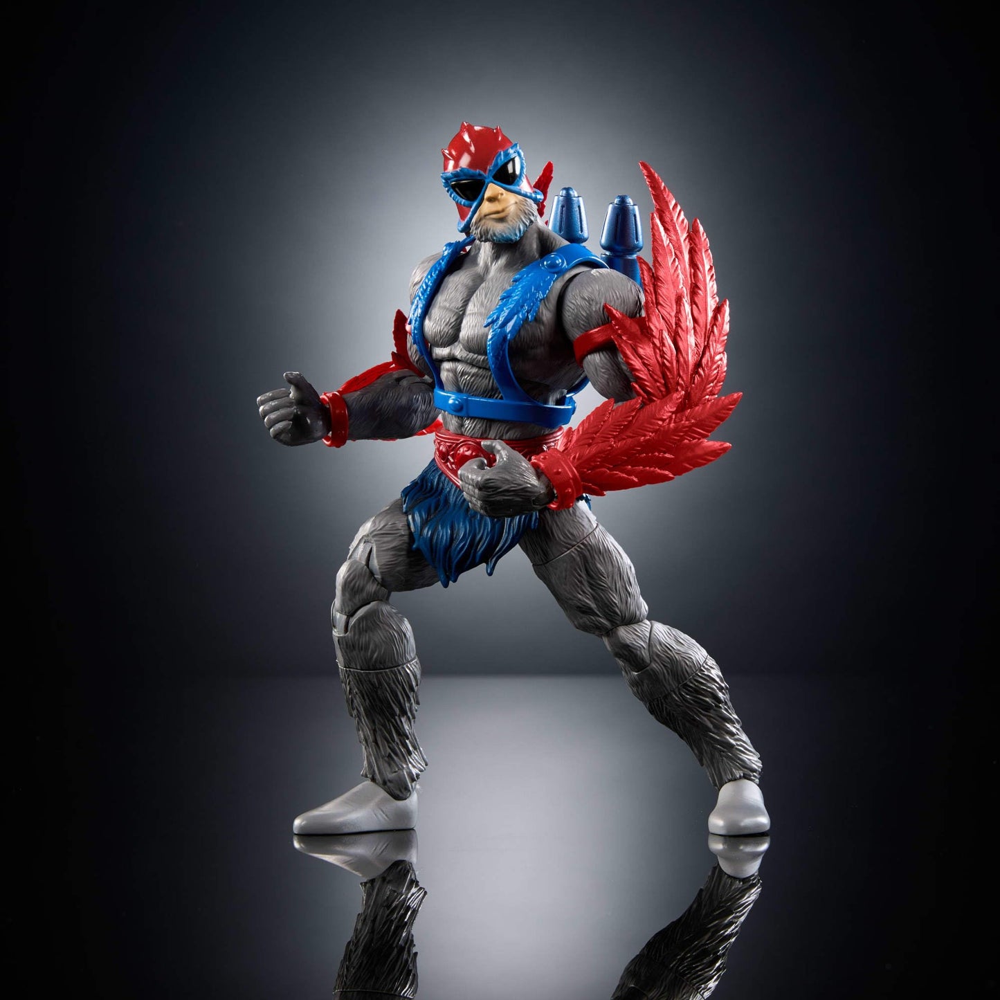 Masters of the Universe Masterverse Action Figure Vintage Collection Stratos, 7 Inch, 30 Articulations, Heroic Bird People Leader with Accessories
