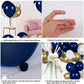 121 Pack Navy Blue Balloons Garland Kit Gold Balloons Different Sizes 18/12/10/5 Inch Party Balloon Kit Chrome Gold Balloons for Wedding Graduation