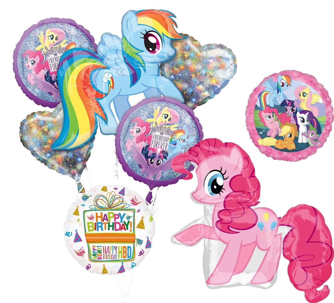 MLP Birthday Party Supplies Pinkie Pie Rainbow Dash Balloons Decorations