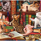 Bits and Pieces 300 Piece Puzzles for Adults - Library Kittens - 300 Large Pieces 18" x 24" Jigsaw Puzzles, Cute Cats Books, No 2 Pieces Alike