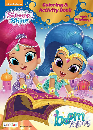 Shimmer and Shine Coloring Book Bundle Set -- 2 Books, Over 50 Stickers, Crayons and Licensed "Little Princess" Stickers (Shimmer and Shine Party