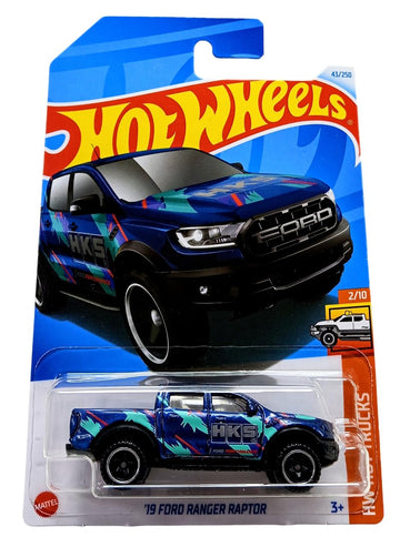 Hot Wheels - '19 Ford Ranger Raptor, HW Hot Trucks 2/10 [Blue] 43/250
