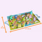 ORBRIUM Wooden Train Set Magnetic Dinosaur Trains Montessori STEM Toys Number Counting Shapes Colors Dice Game Mat Bag for Toddlers Kids Grandkids