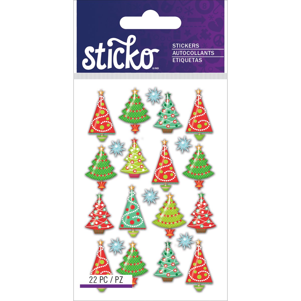 Sticko Mini XMS Trees EPOXY Stickers 52-60156, Other