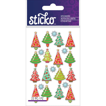 Sticko Mini XMS Trees EPOXY Stickers 52-60156, Other