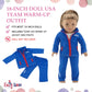 Emily Rose 18 Inch Doll Clothes - 2-Piece Athletic Warm Up Set with Zip-Up Jacket & Matching Pants | Red Blue | Signature Gift Box | Fits American
