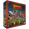 AEG Meeples & Monsters | Fantasy Bag Building Strategy Board Game | Train Warriors, Clerics, Knights & Mages, Defend the Town | 2-4 Players | Ages 14+