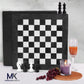Marblous Krafts Marble Chess Set 15 Inch Black & White Handcrafted Marble Chess Board with Pieces Luxury Chess Sets for Adults Classic Strategy Board